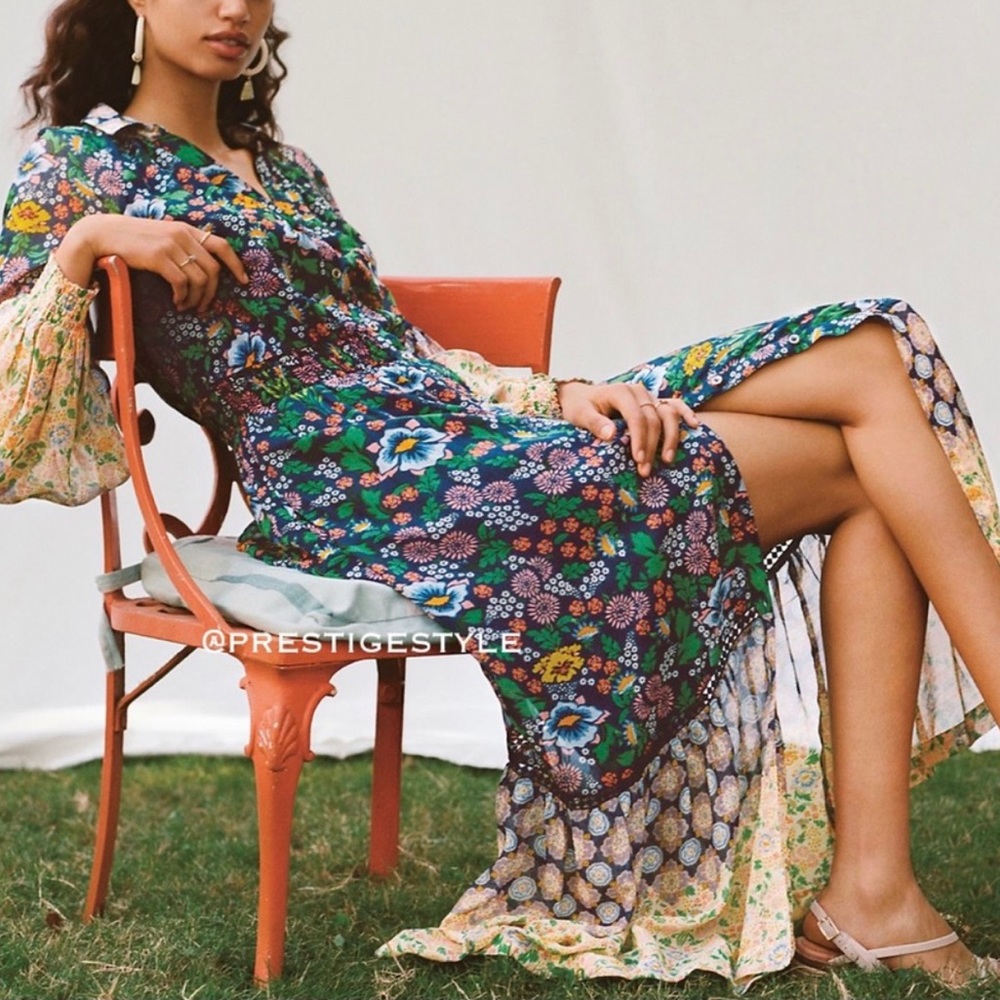 NWT Anthropologie Maeve floral maxi dress.